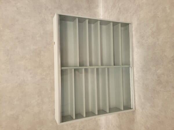 S+B Ophangkast Glazen Schuifdeur Wit 1200