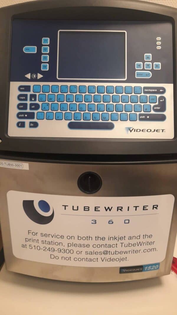 Tubewriter 360 Laboratory Labeling System With Videojet 1520 Industrial Printer