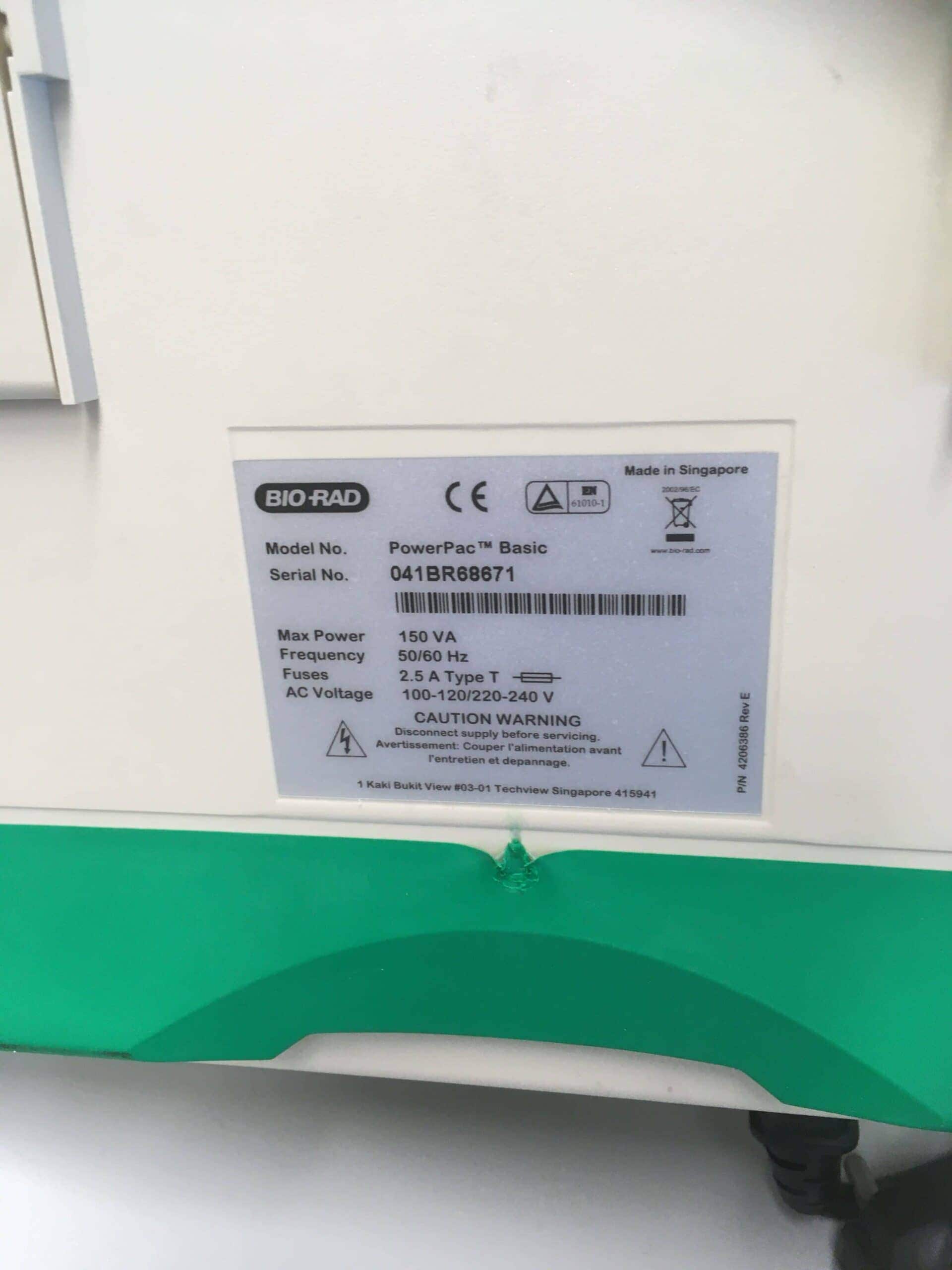 BioRad PowerPac Basic Power Supply LabMakelaar Benelux