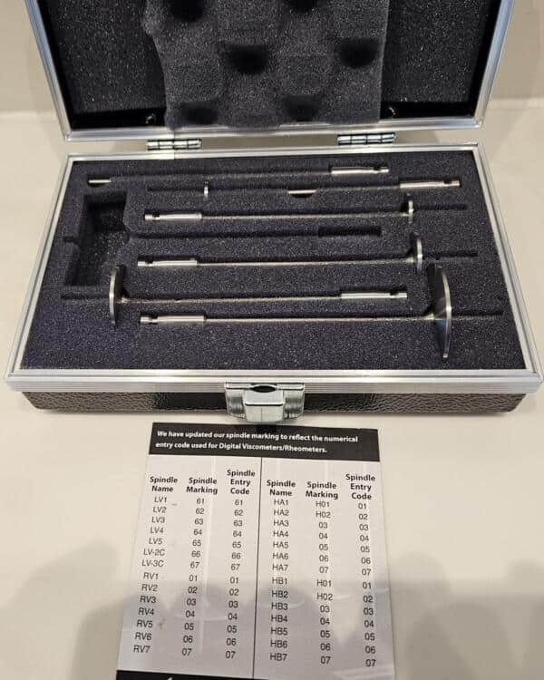 Brookfield HA/HB stainless steel spindle set met EZ-Lock