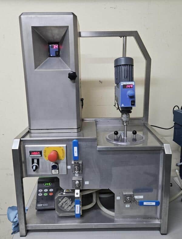 IKA Pilot opstelling met RW20N digital, IKA T25 Ultraturrax inline disperser tool & Watson Marlow 505S  Peristaltic pump