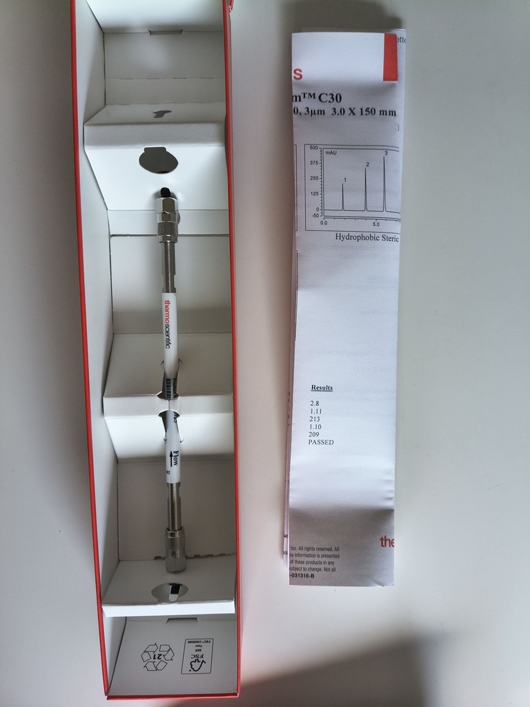 Thermo Acclaim C30, 2.1 mm X 150 mm, 3µm, HPLC Kolom