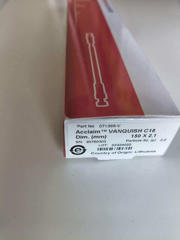 Thermo Acclaim Vanquish C18, 2.1 mm X 150 mm, 1/pk HPLC Kolom